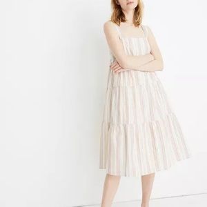 MADEWELL Button Back Striped Midi